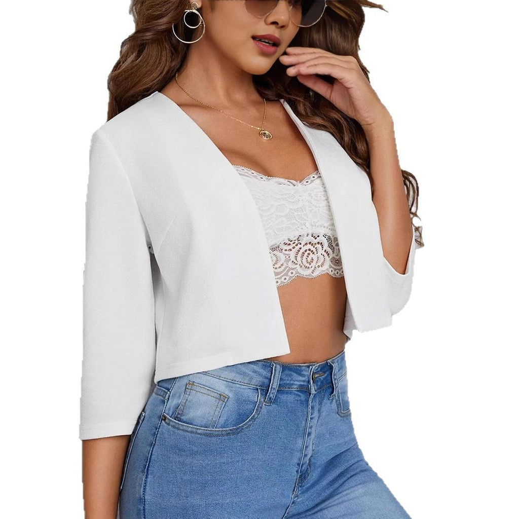 Blazer Cropped Femme avec Silhouette Élégante et Coupe Détendue Echoarchiv