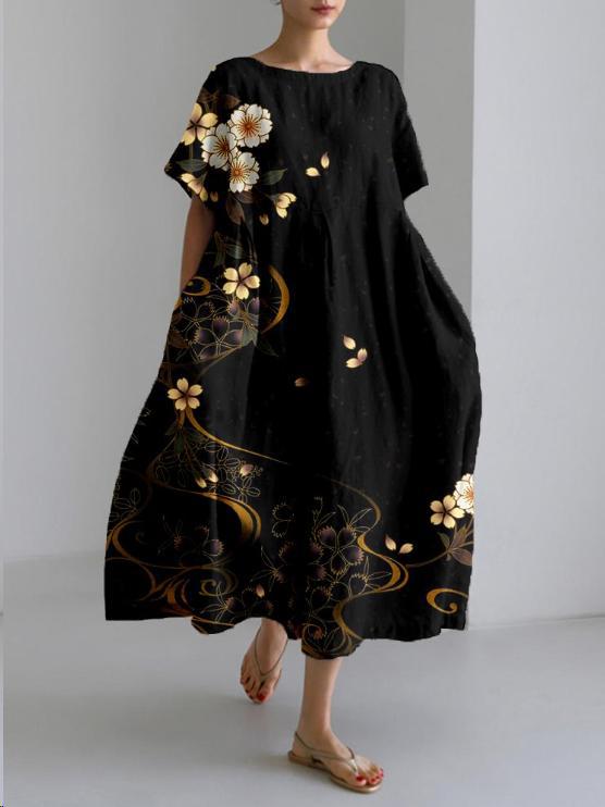 Robe à fleurs colorée