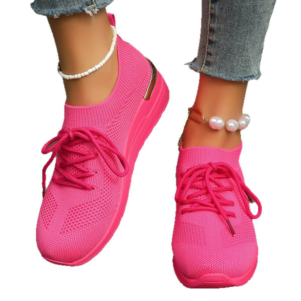 Baskets de sport confortables pour femmes avec tige en matériau respirant et semelle compensée élégante Echoarchiv
