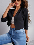 Blazer Cropped Femme avec Silhouette Élégante et Coupe Détendue Echoarchiv