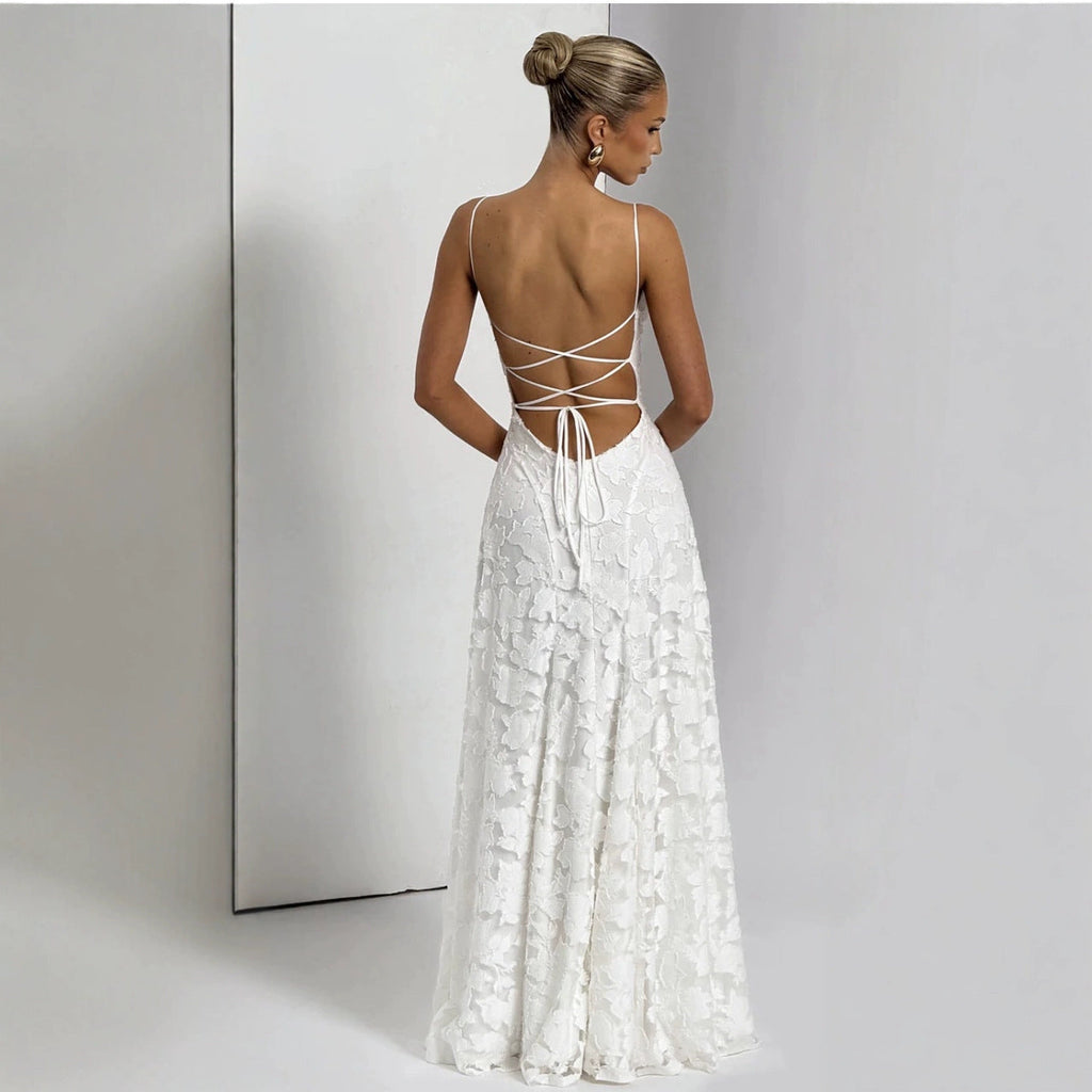Robe maxi femme avec appliques en dentelle florale Echo Archiv