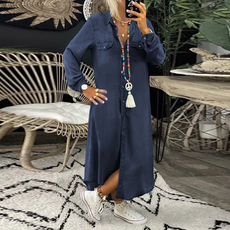 Robe en Denim Élégante pour Femmes