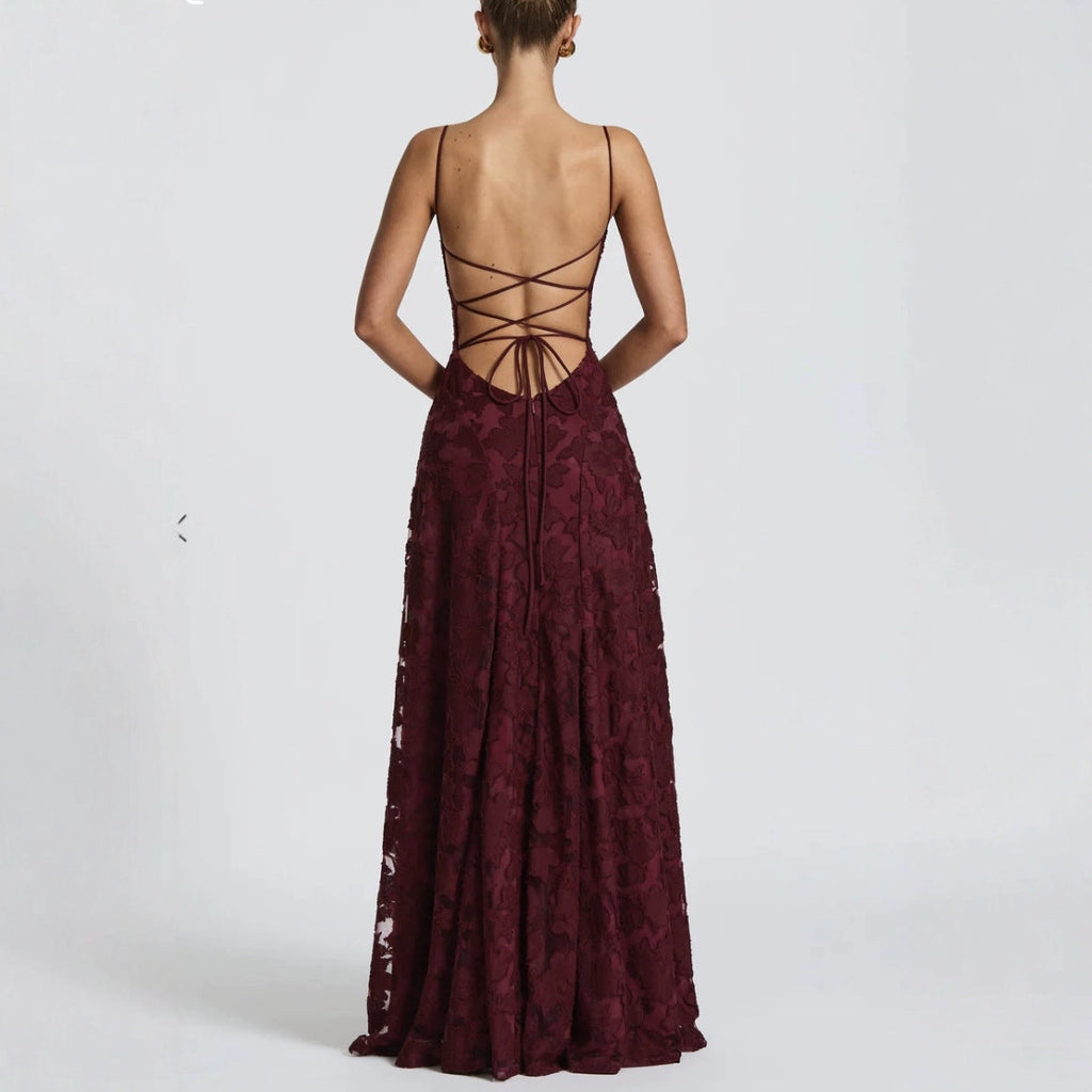 Robe maxi femme avec appliques en dentelle florale Echo Archiv