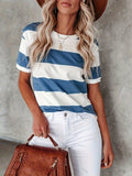 KAELY™ – T-shirt à Rayures Classiques Décontracté