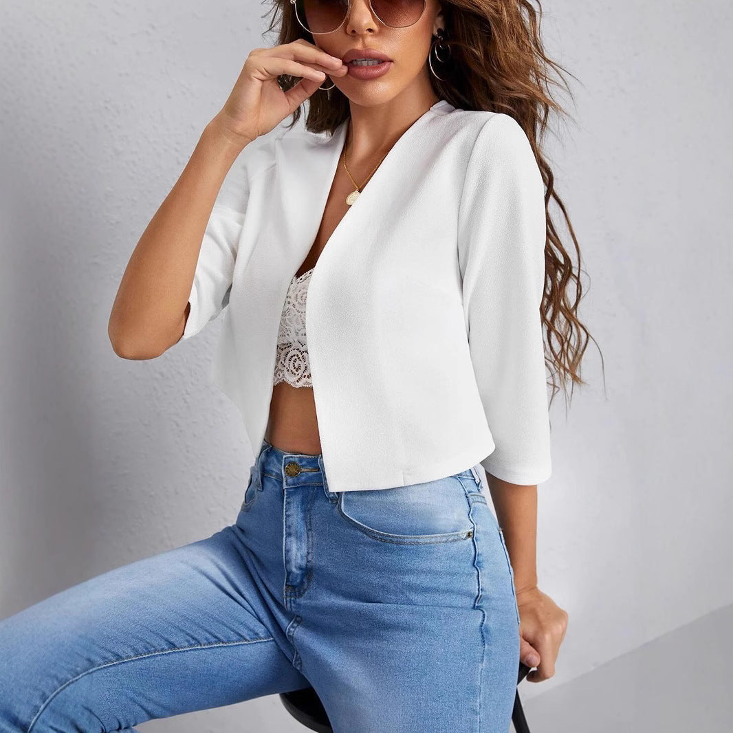 Blazer Cropped Femme avec Silhouette Élégante et Coupe Détendue Echoarchiv