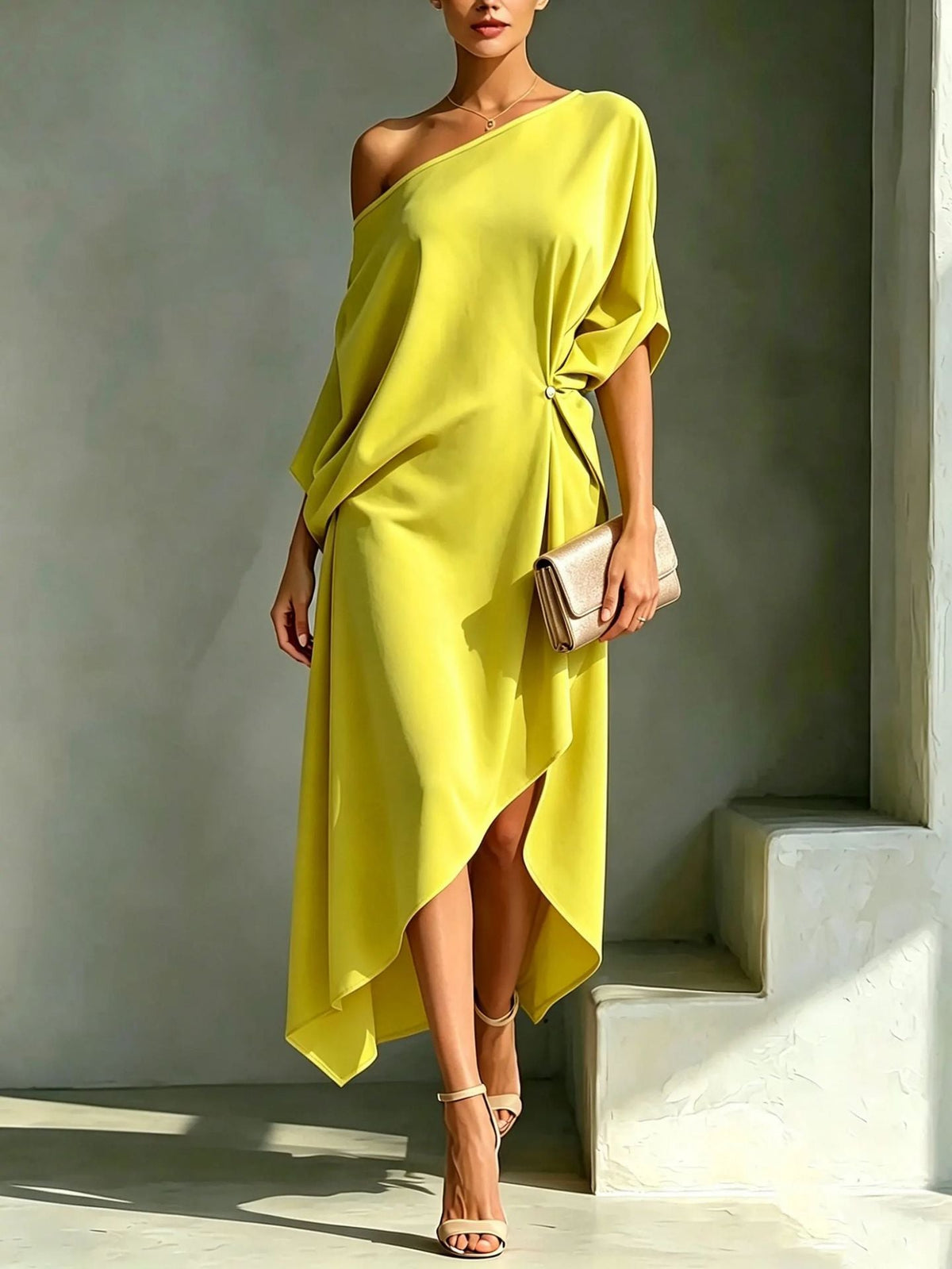 MOREAU LYON | ROBE CHIC ASYMÉTRIQUE POUR FEMMES