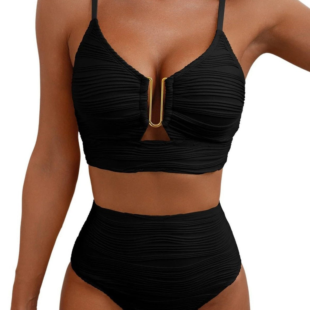 Bikini Taille Haute Femme avec Fronces Echo Archiv