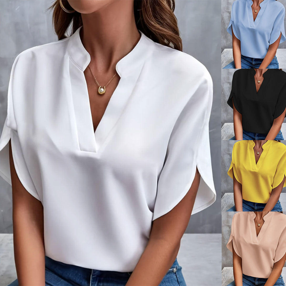 Blouse aérienne pour femmes avec col montant et épaules dénudées Echo Archiv