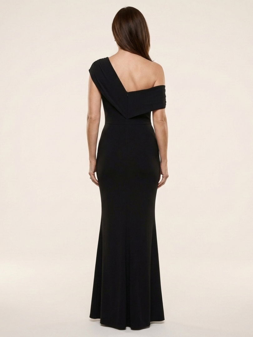 Calista | Robe Maxi Drapée à Épaule Dénudée