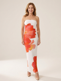 Oriana | Robe Maxi Fleurie Sans Bretelles