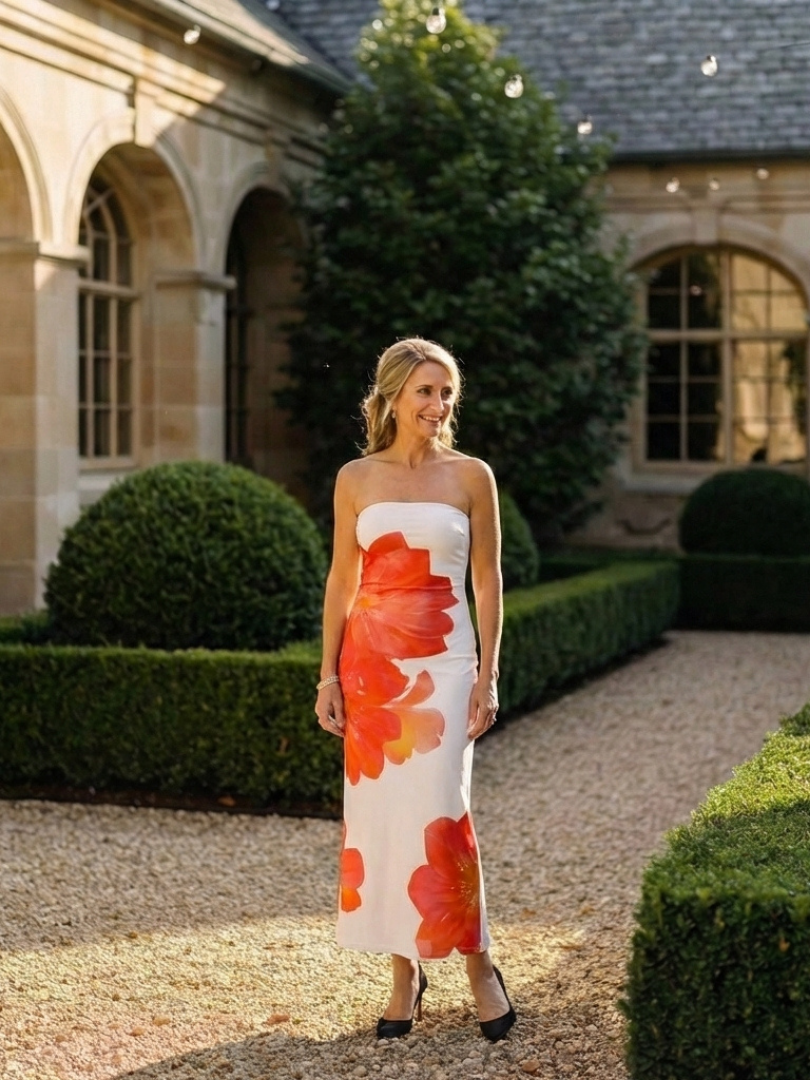 Oriana | Robe Maxi Fleurie Sans Bretelles