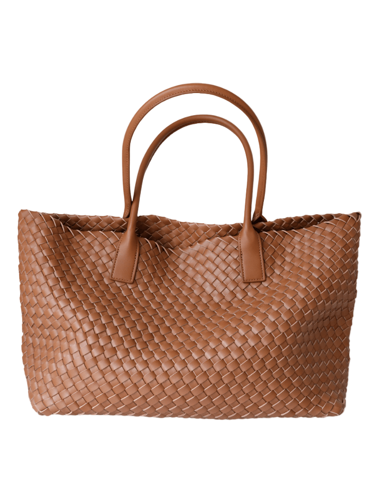 Sac fourre-tout en cuir tissé
