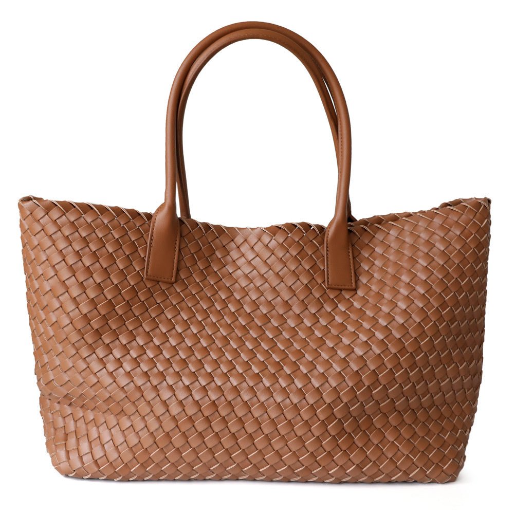 Sac fourre-tout en cuir tissé