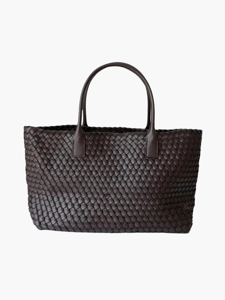Sac fourre-tout en cuir tissé