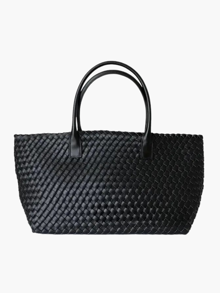 Sac fourre-tout en cuir tissé