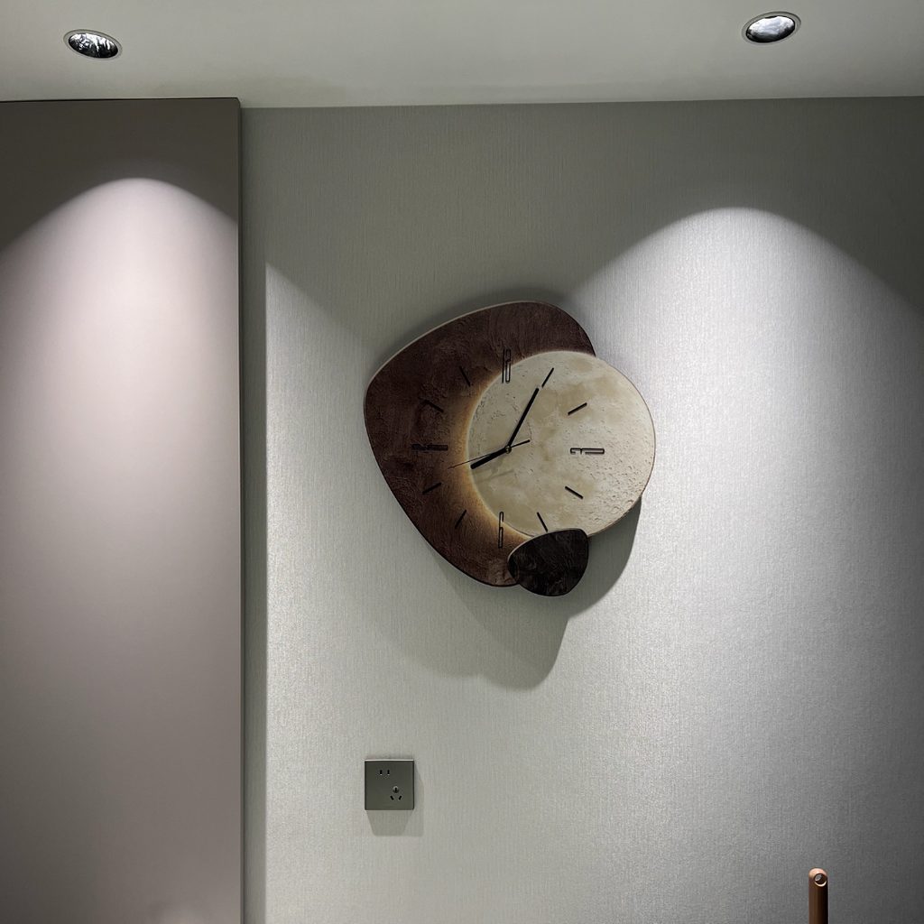 Horloge Murale Luxe Scandinave – Design Moderne avec Éclairage