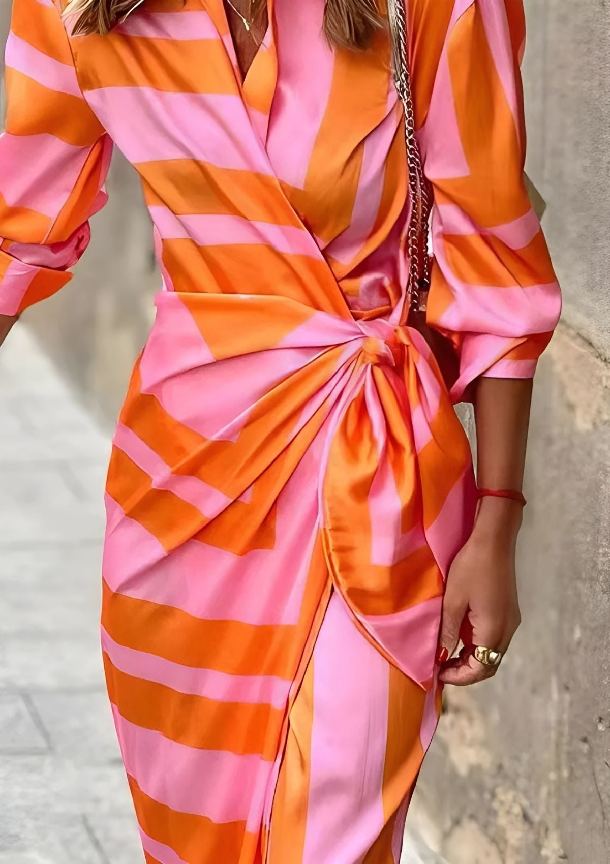 Tonya | Robe portefeuille féminine avec motif élégant