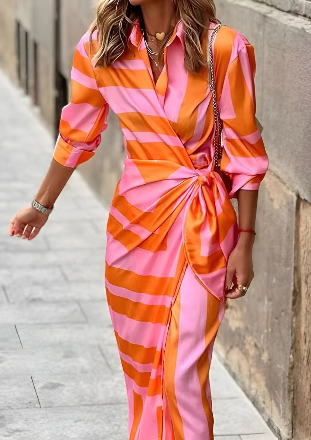 Tonya | Robe portefeuille féminine avec motif élégant