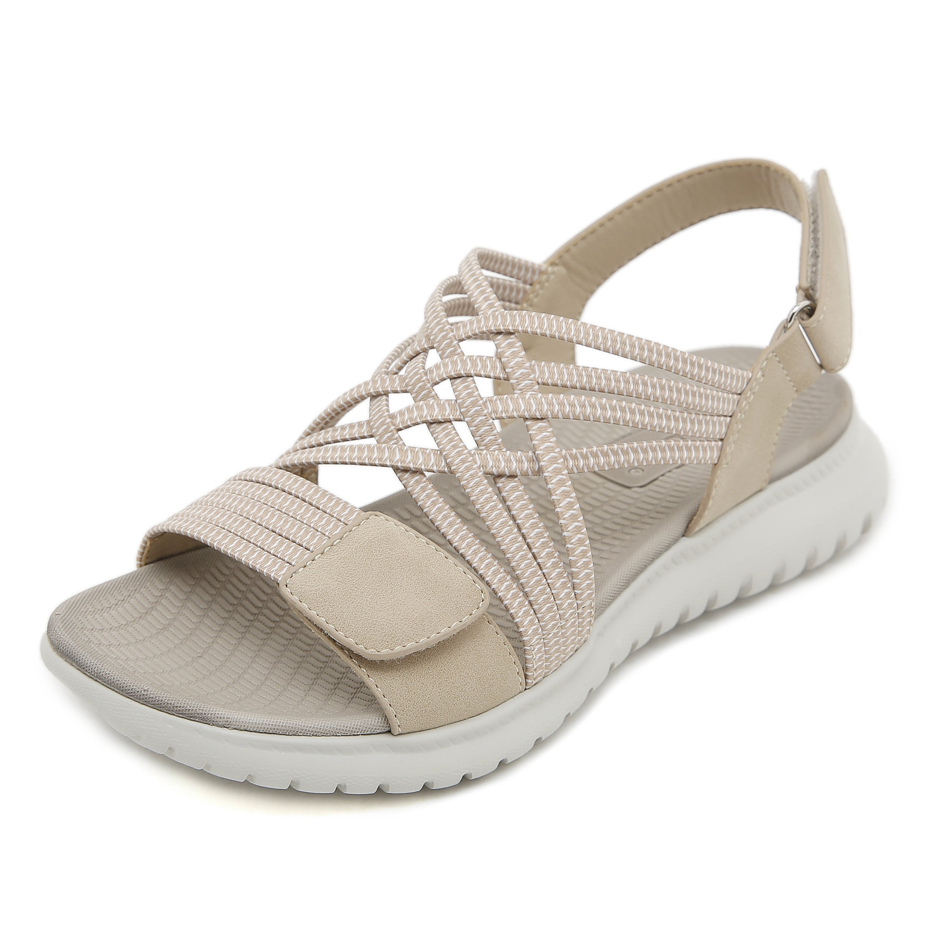 Sandales orthopédiques femmes | Bandes tressées élastiques & semelle légère