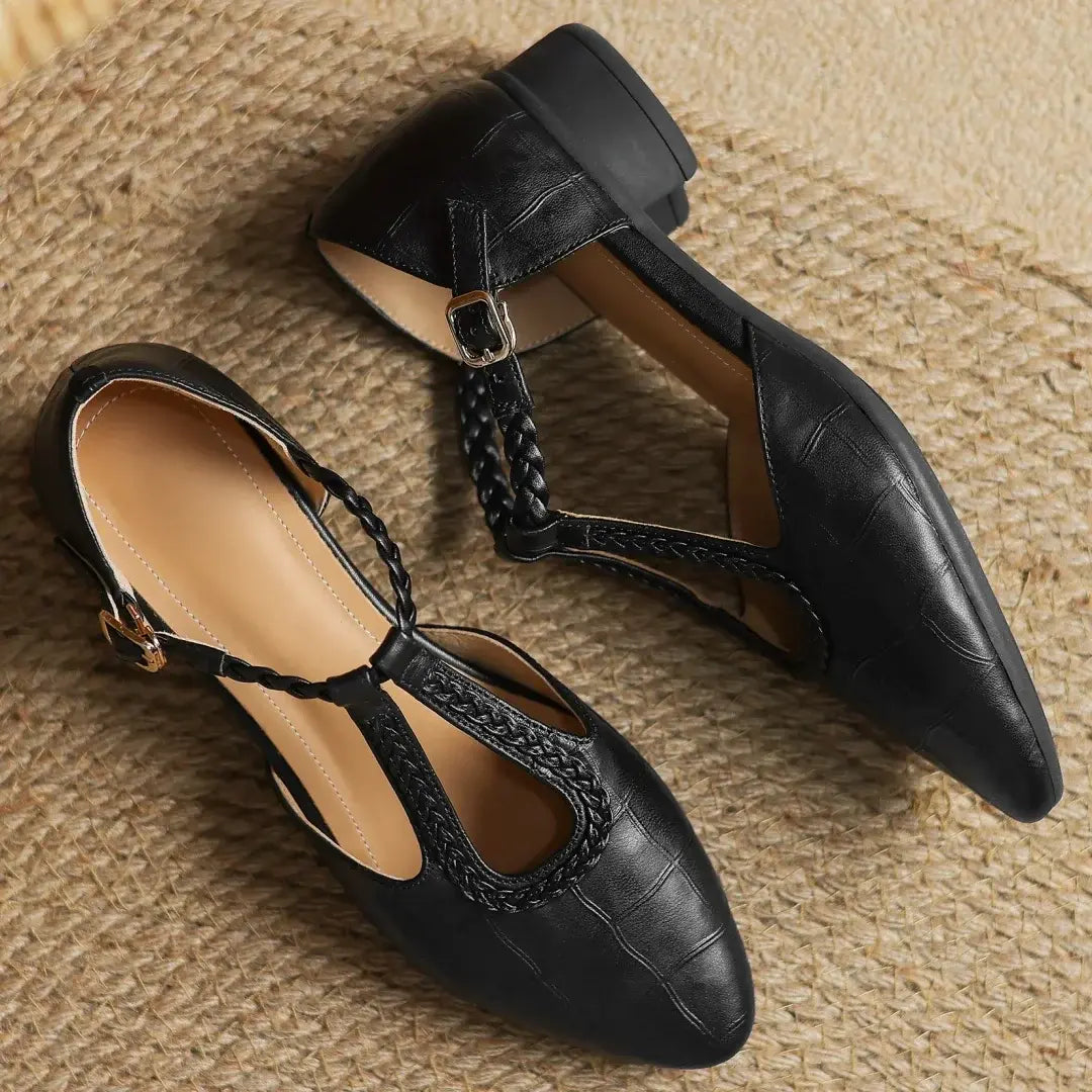 Chaussures Orthopédiques Femme | T-Sangle & Talon Bas