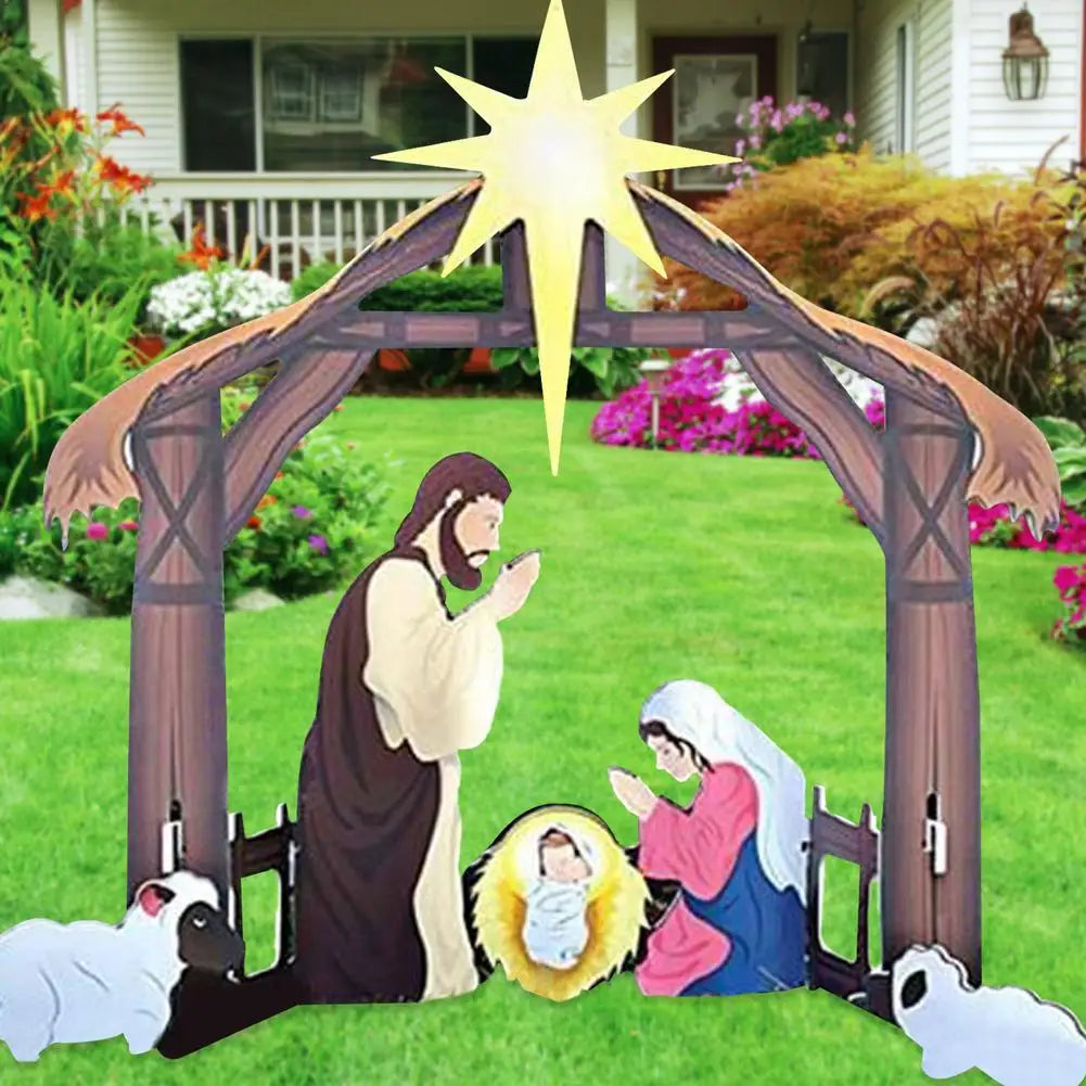 MajestiCraft Crèche de Noël | Décoration de Noël de haute qualité résistante aux intempéries pour l'extérieur