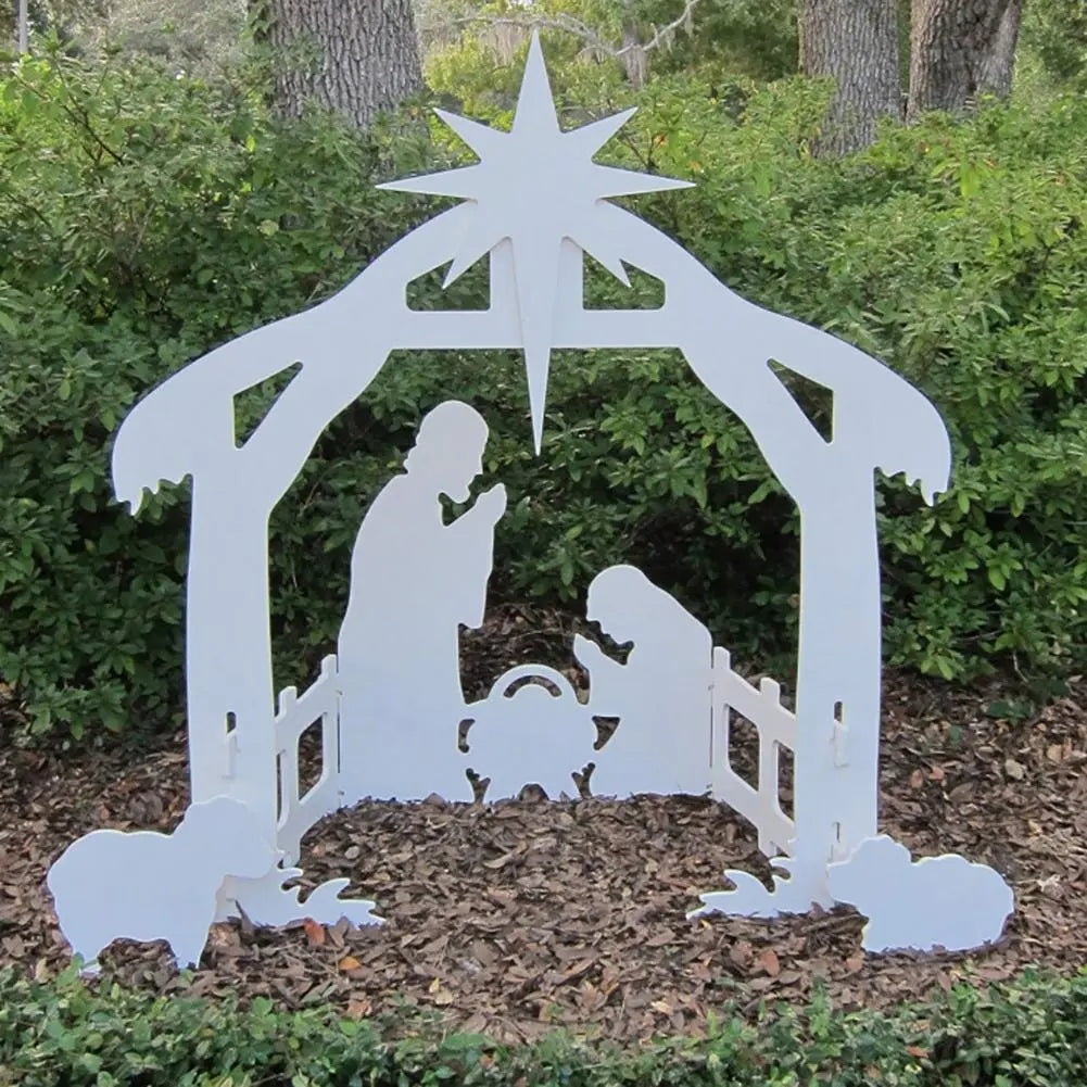 MajestiCraft Crèche de Noël | Décoration de Noël de haute qualité résistante aux intempéries pour l'extérieur