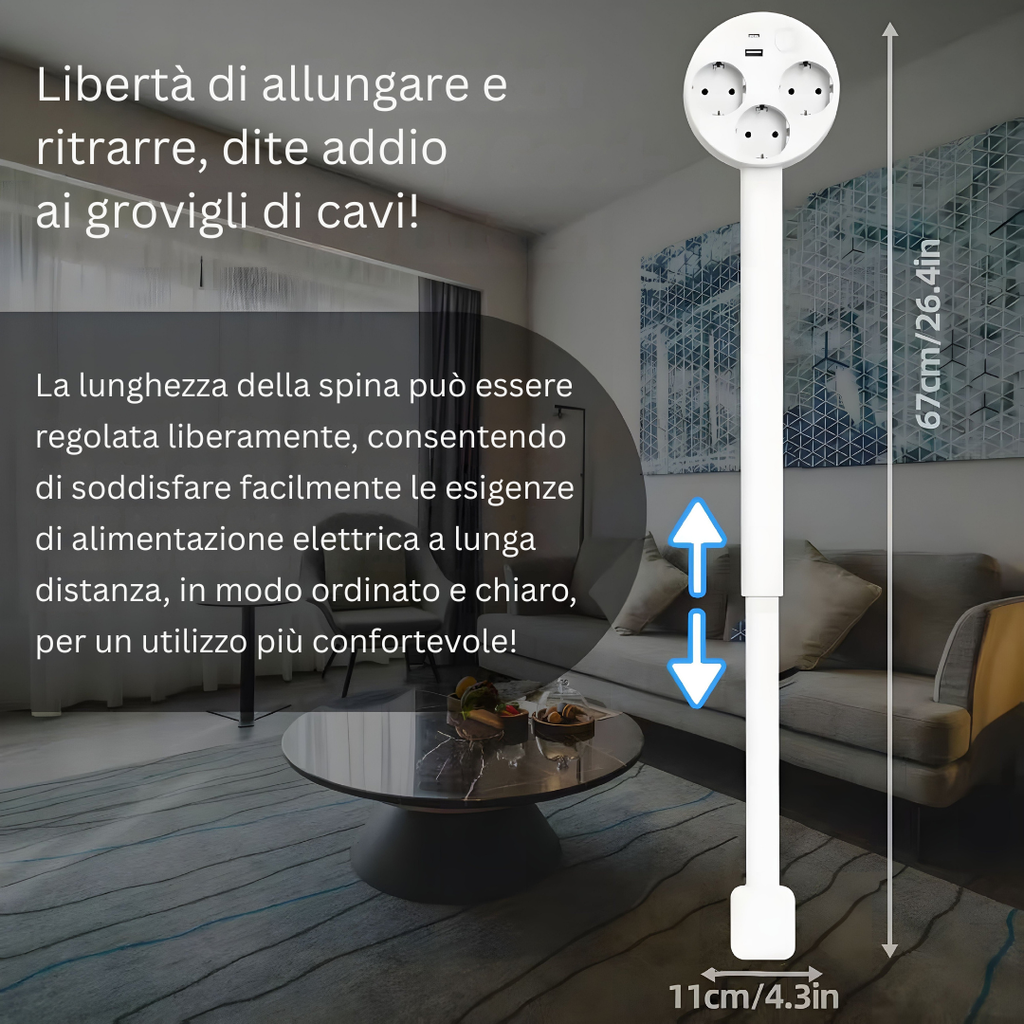 PowerReach | La prise extensible intelligente et stylée pour une maison moderne
