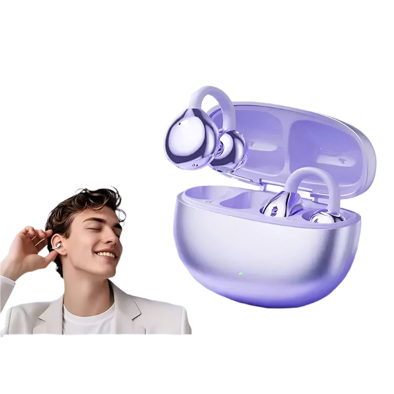 Casque Bluetooth LuxoSound avec Clip d'Oreille | Confort Sans Fil et Excellente Qualité Sonore pour la Route
