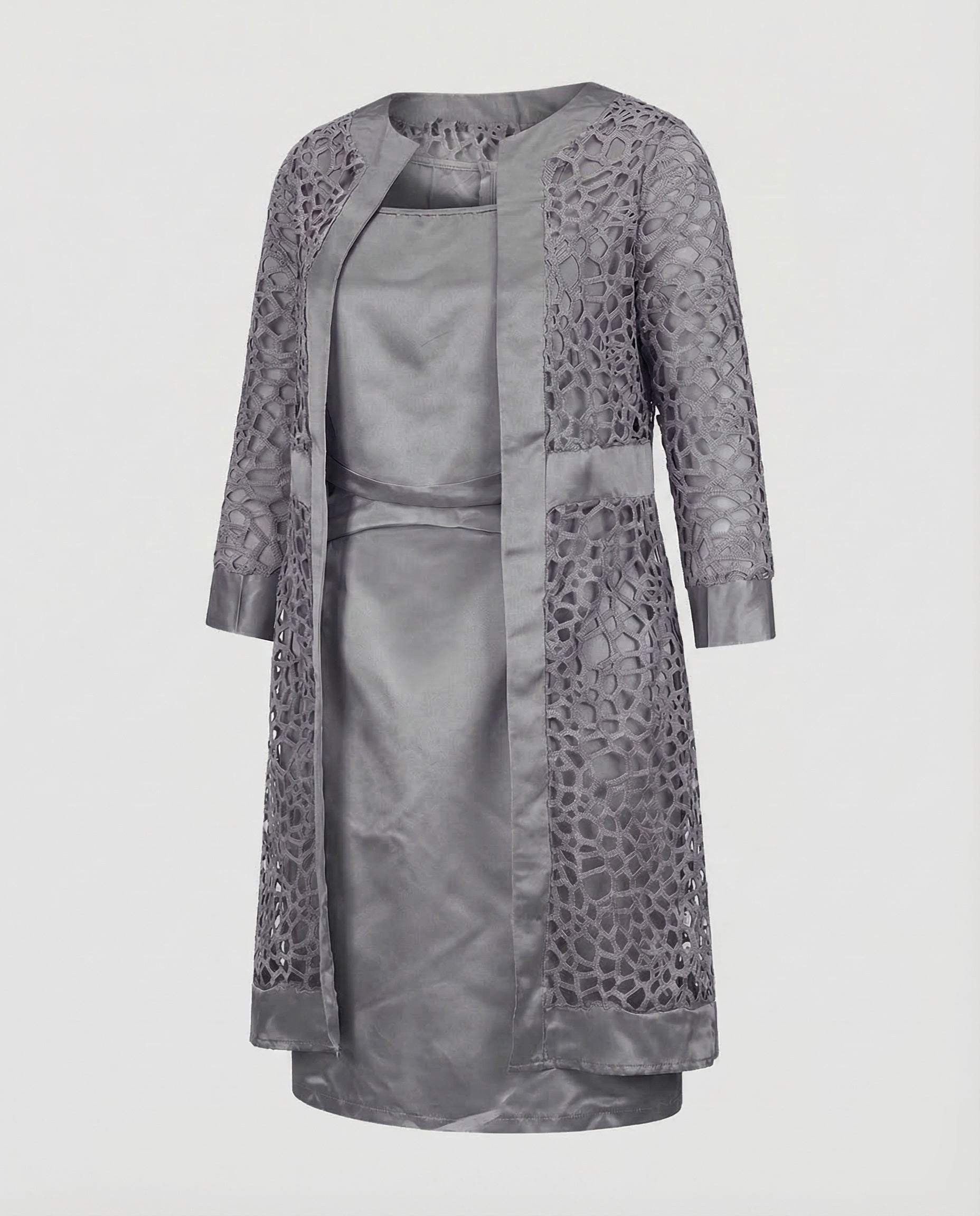 Robe Cardigan en Dentelle Élégante pour Femmes en 2 Pièces | Mode Heidi
