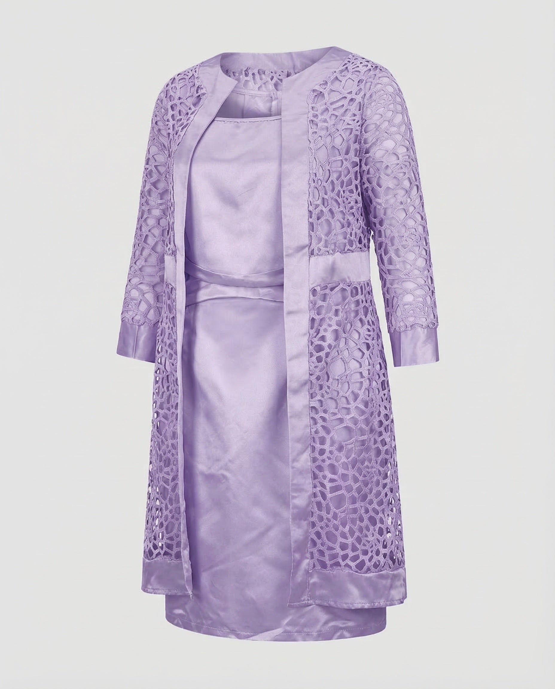 Robe Cardigan en Dentelle Élégante pour Femmes en 2 Pièces | Mode Heidi