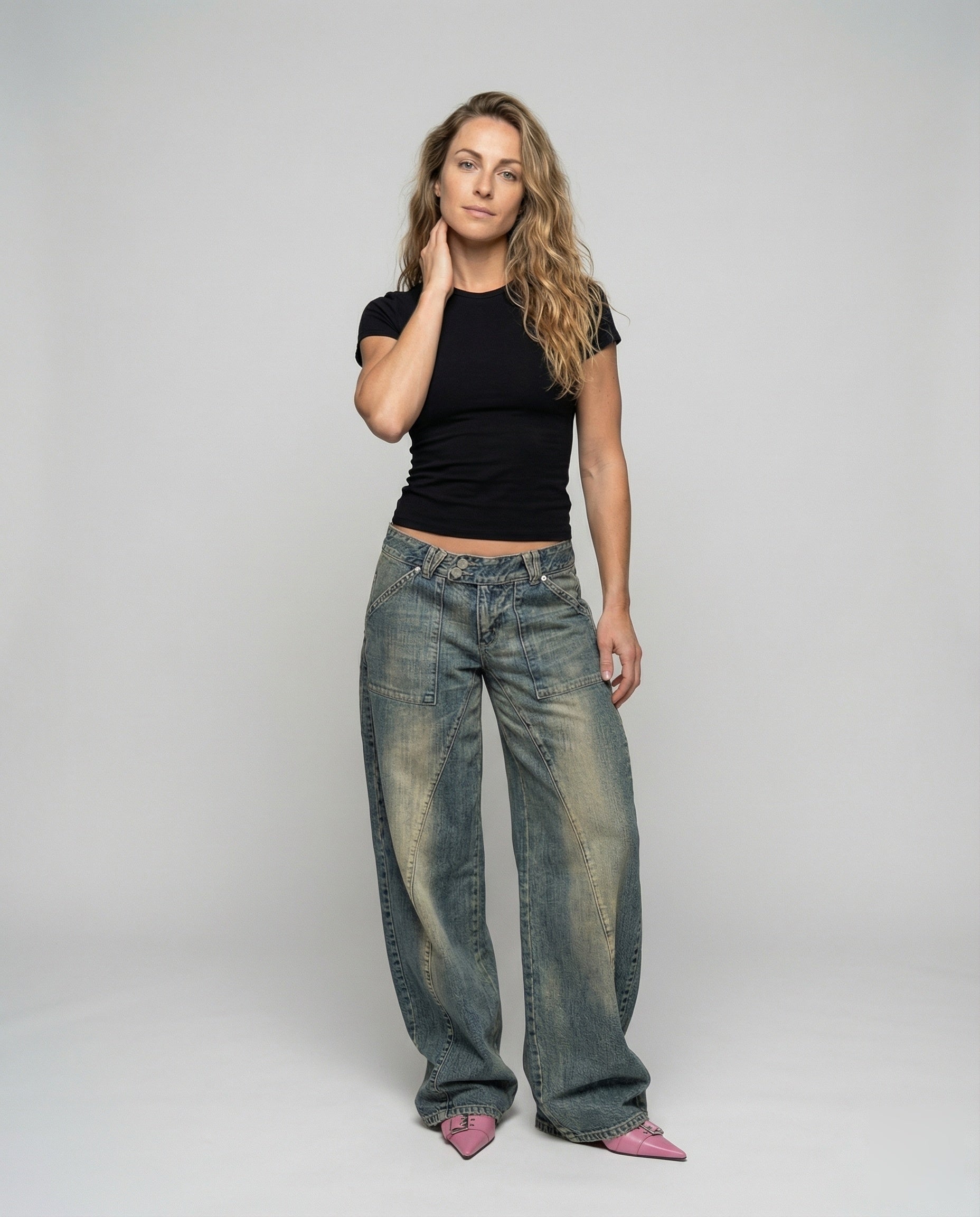 Jeans Femme Relaxed Wide Leg