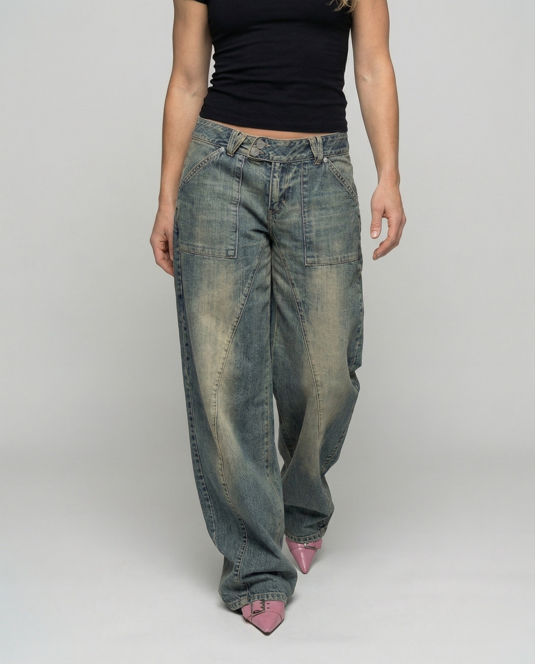 Jeans Femme Relaxed Wide Leg