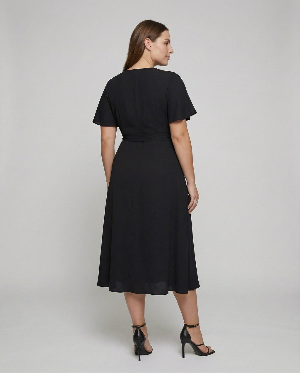 Robe portefeuille féminine à décolleté en V pour femmes