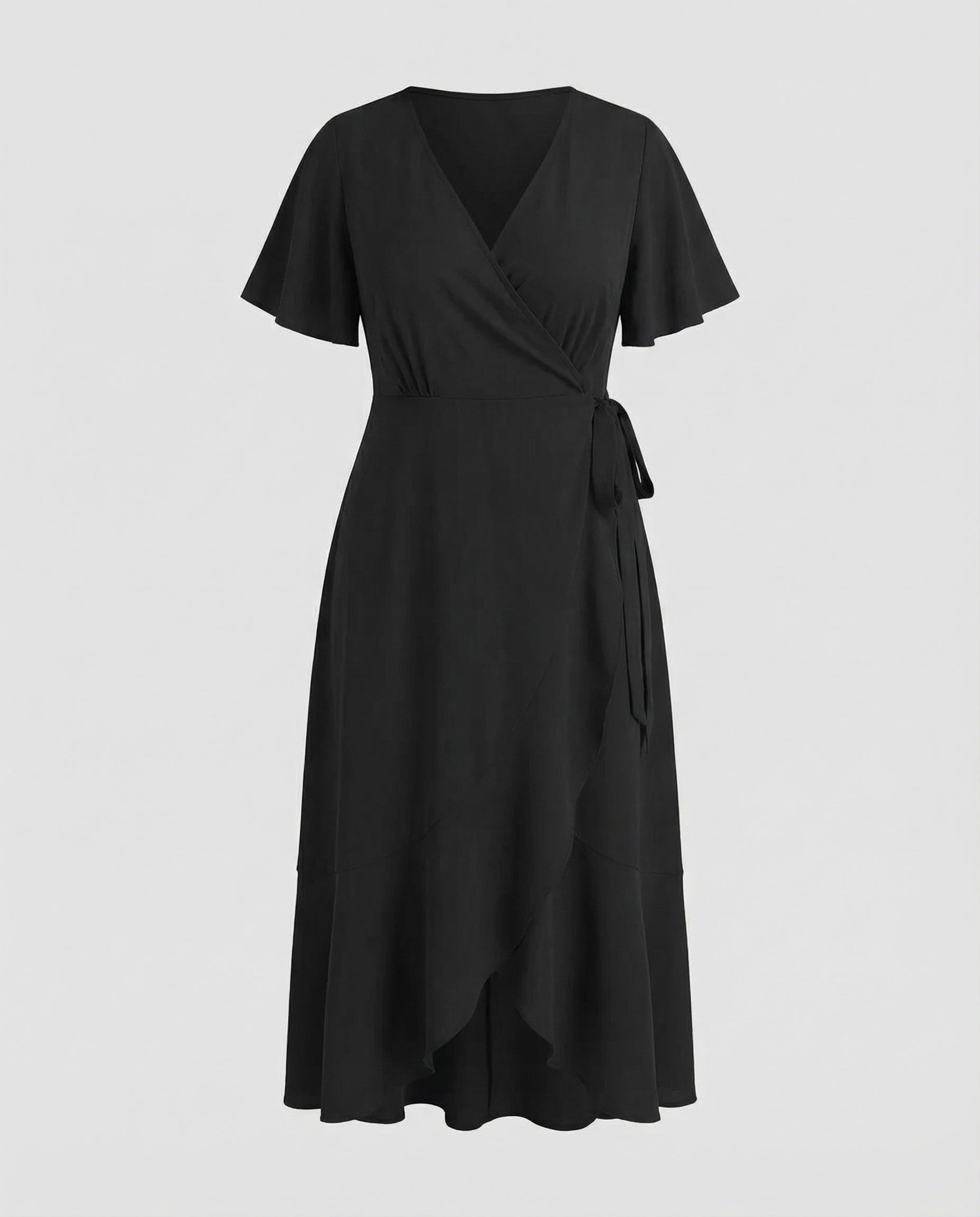 Robe portefeuille féminine à décolleté en V pour femmes