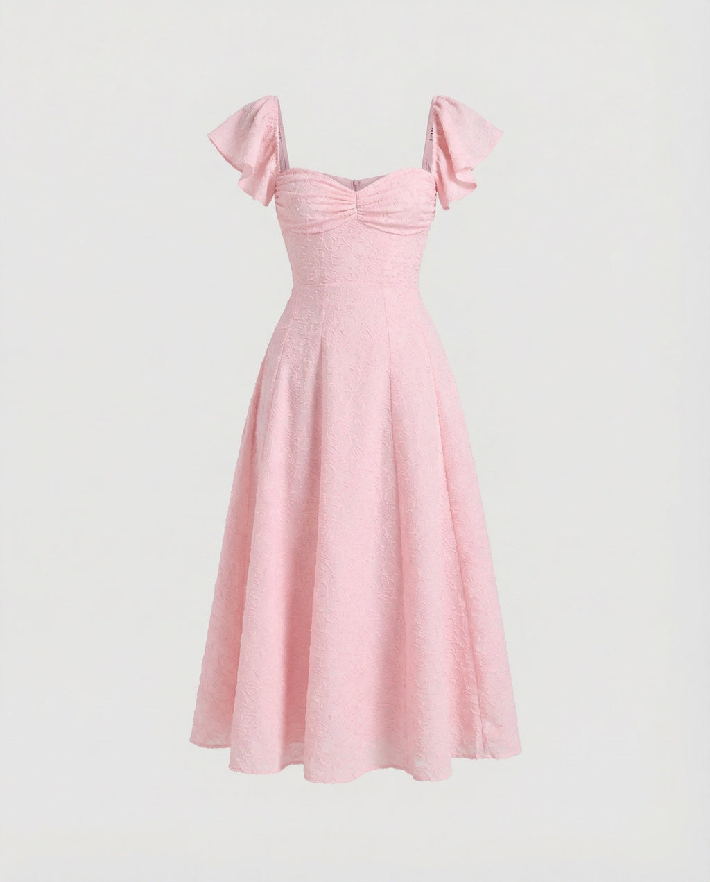 Robe midi femme avec jupe en jacquard
