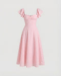 Robe midi femme avec jupe en jacquard