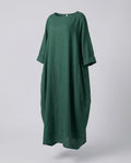 Robe longue en lin pour femmes avec ourlet en ballon