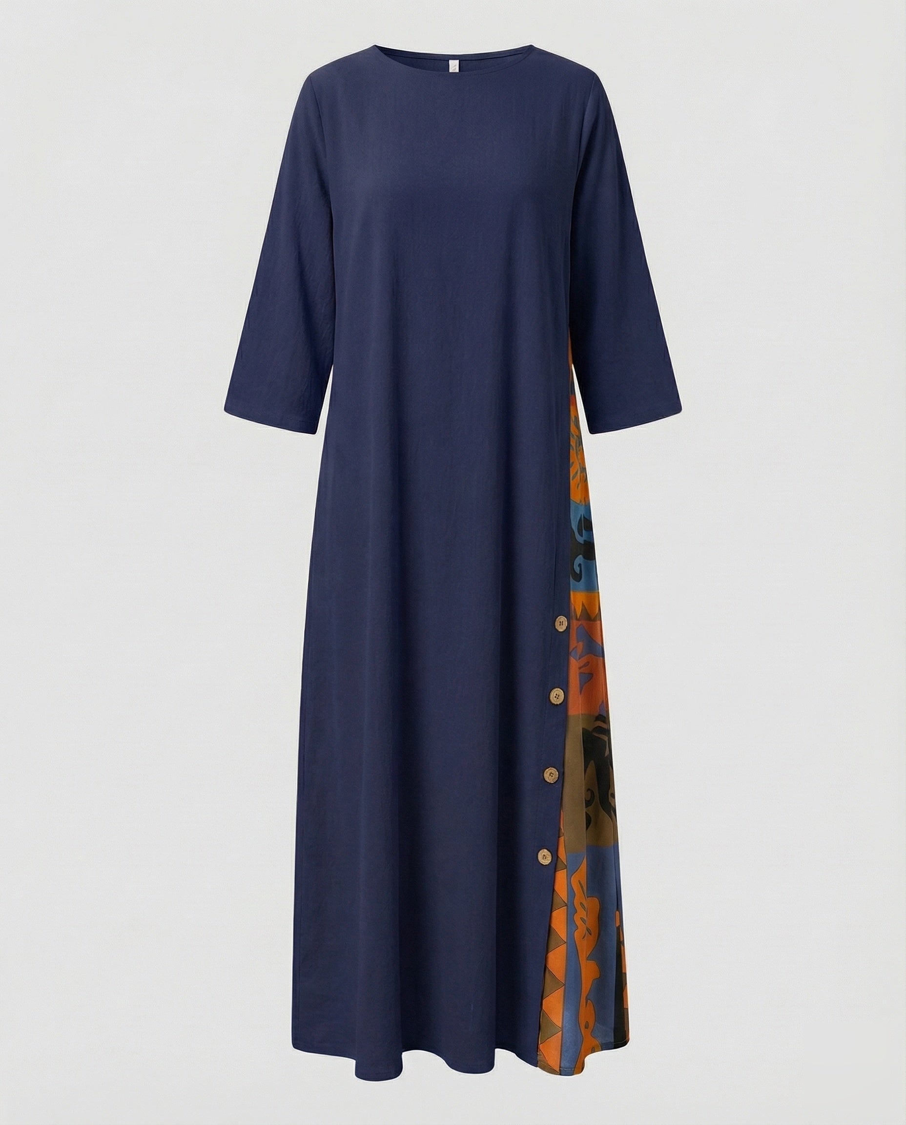 Robe maxi femme avec insert imprimé