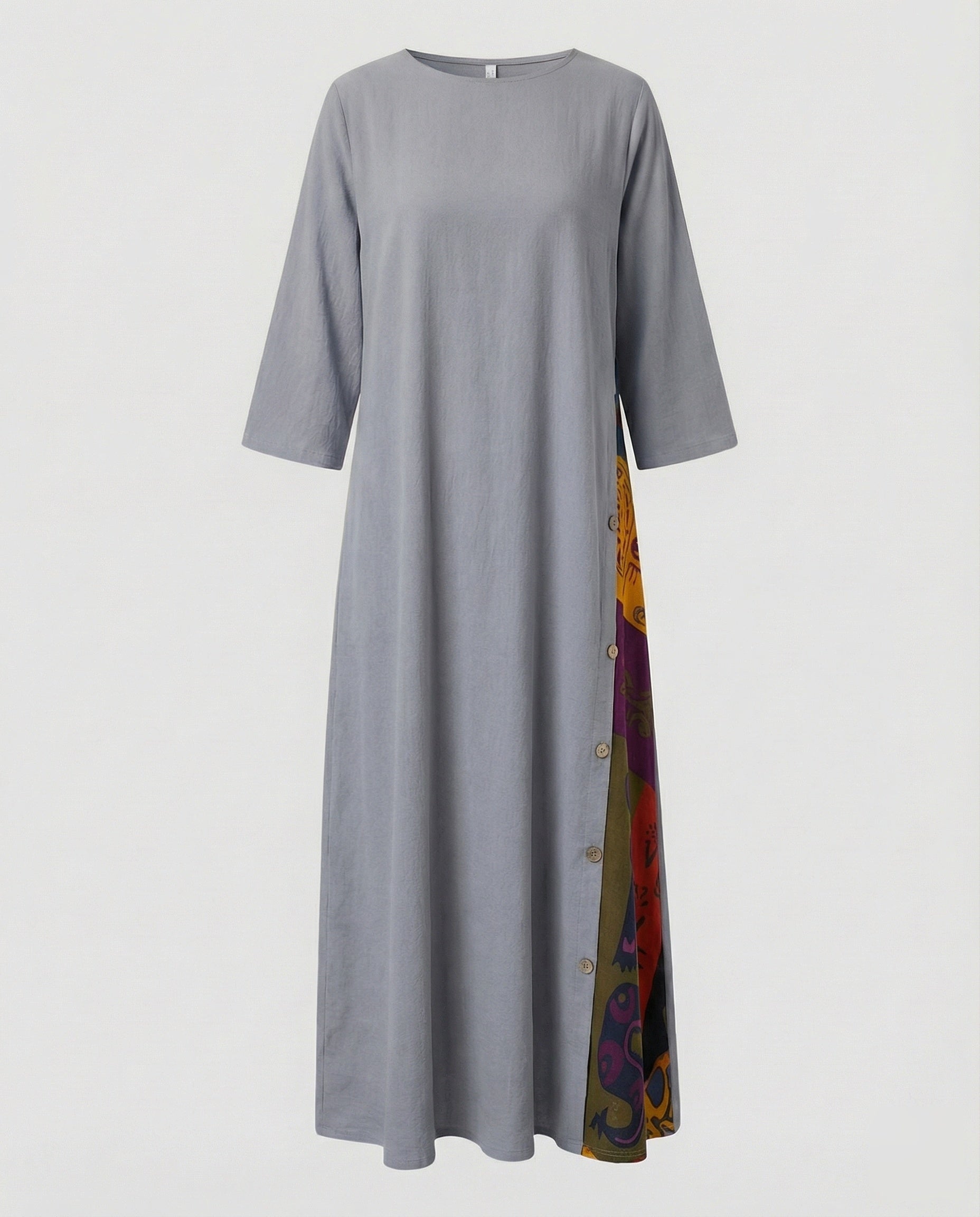 Robe maxi femme avec insert imprimé