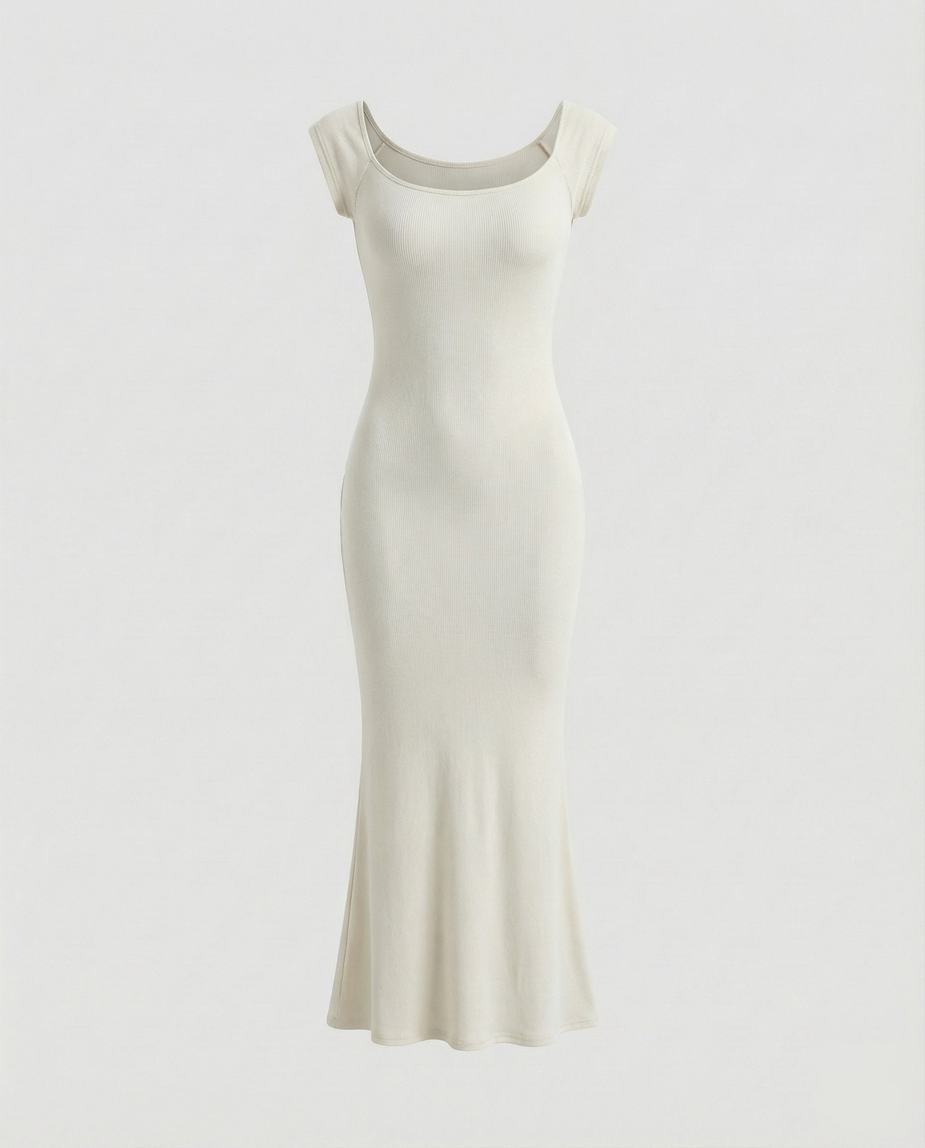 Robe maxi trompette pour femmes avec décolleté Carmen