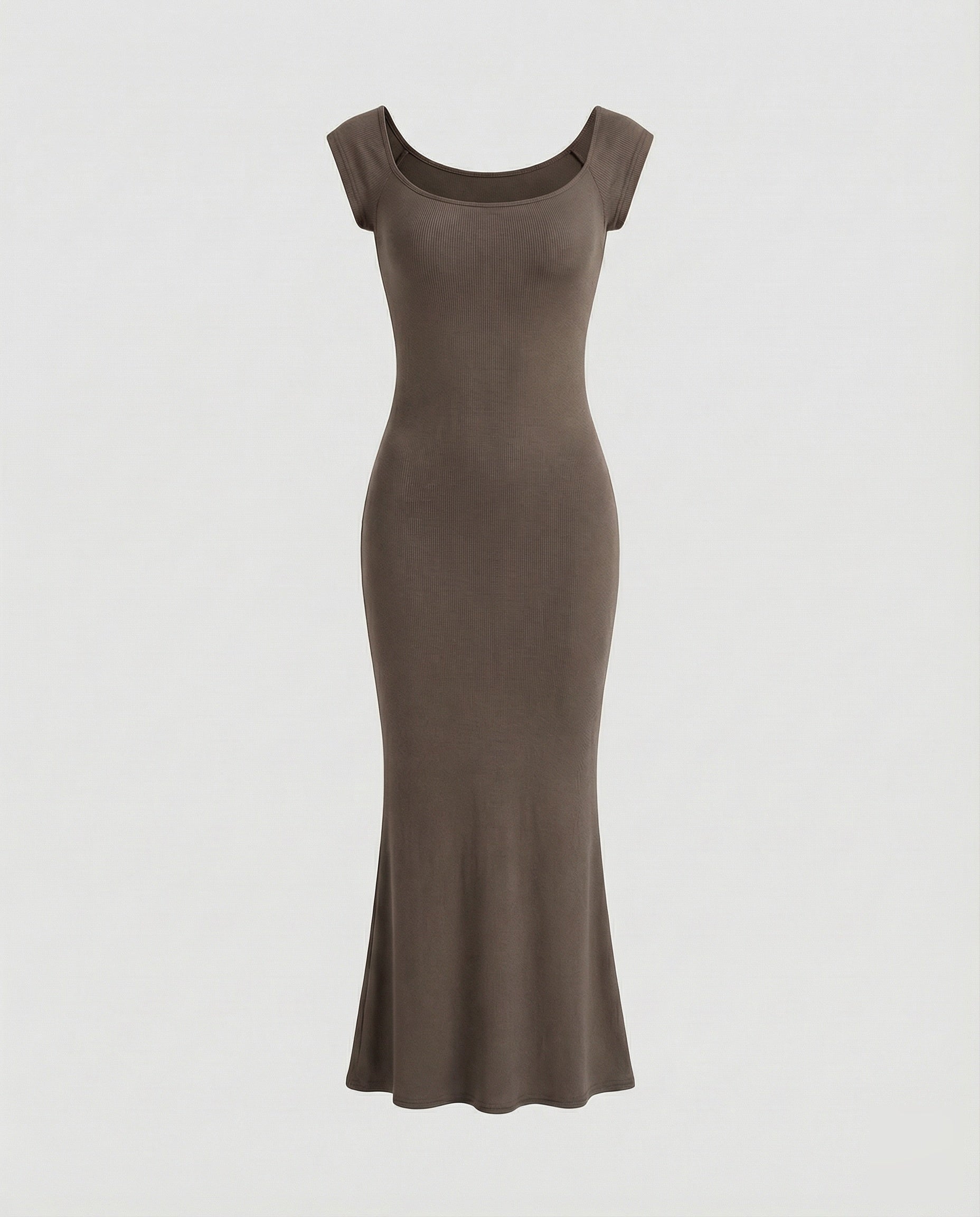 Robe maxi trompette pour femmes avec décolleté Carmen
