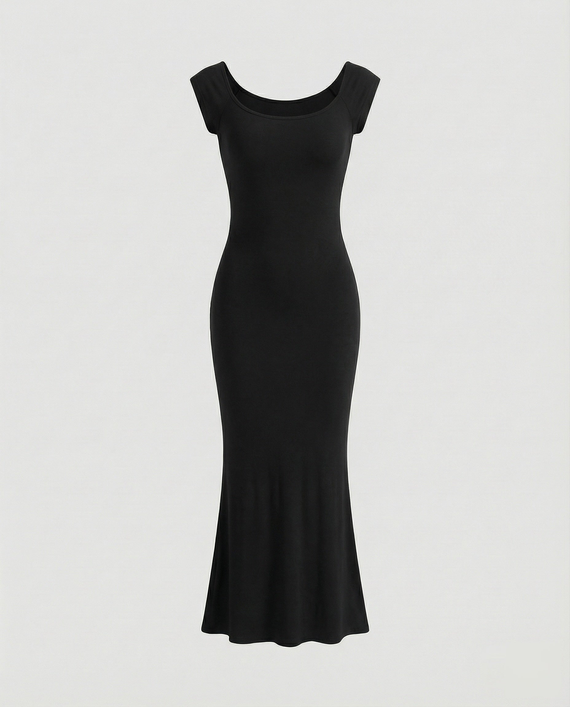 Robe maxi trompette pour femmes avec décolleté Carmen