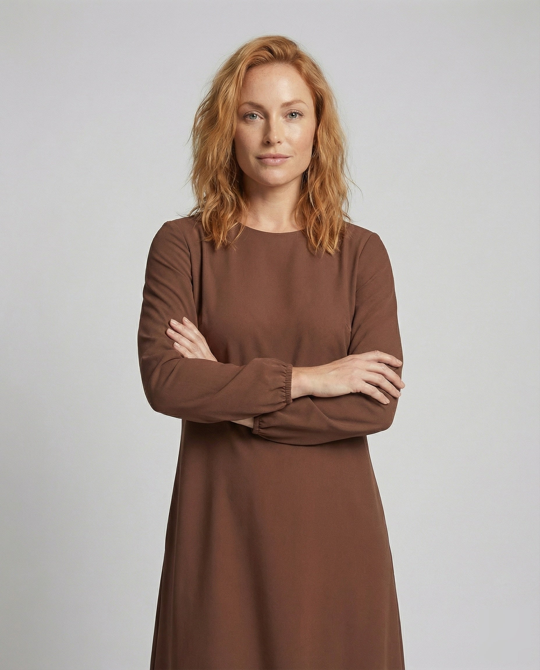Robe maxi simple pour femmes avec volants
