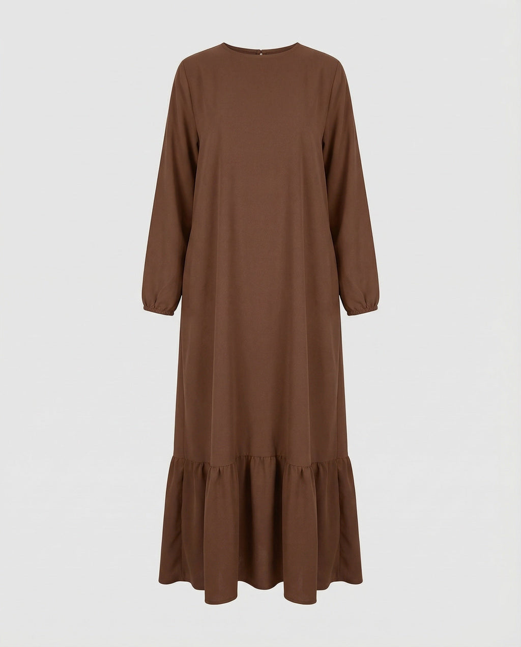Robe maxi simple pour femmes avec volants