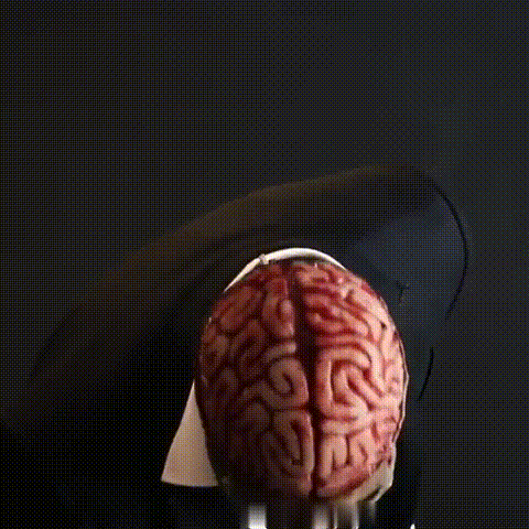 Masque de Halloween avec Détail de Cerveau