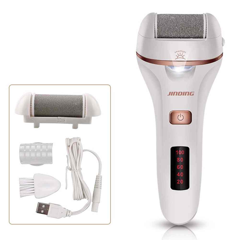 Rasoir Électrique Rechargeable pour Callosités des Pieds - Éliminateur de Peau Rugueuse pour les Pieds