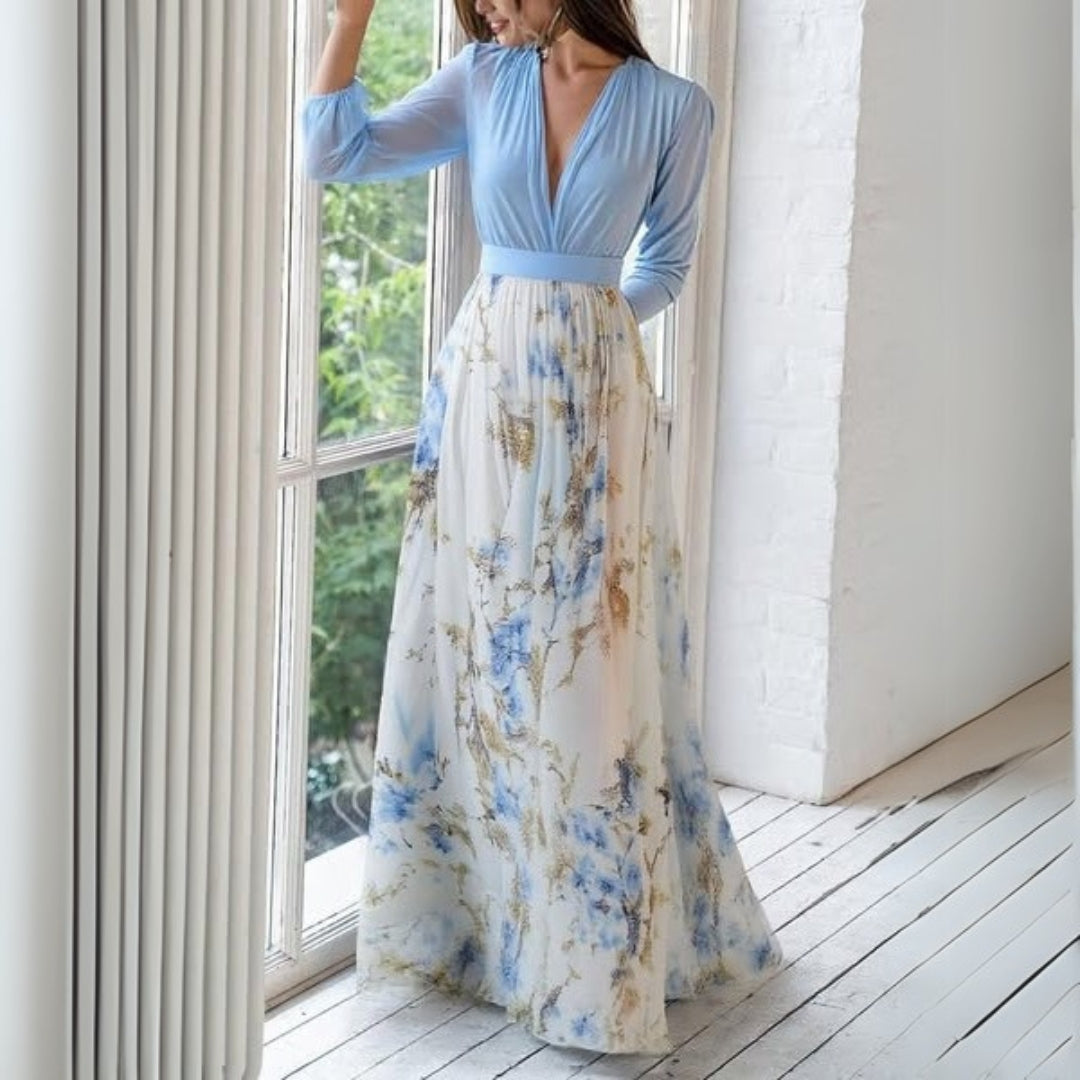 Robe Maxi Élégante à Fleurs pour l'Été