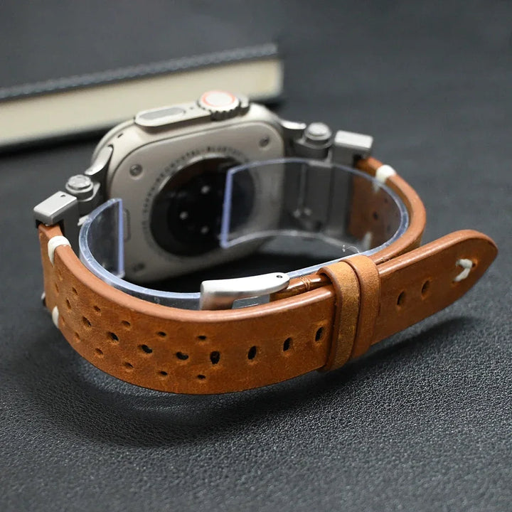 Bracelet Apple Watch en Cuir Véritable – Bracelet Élégant et Durable pour Votre Apple Watch