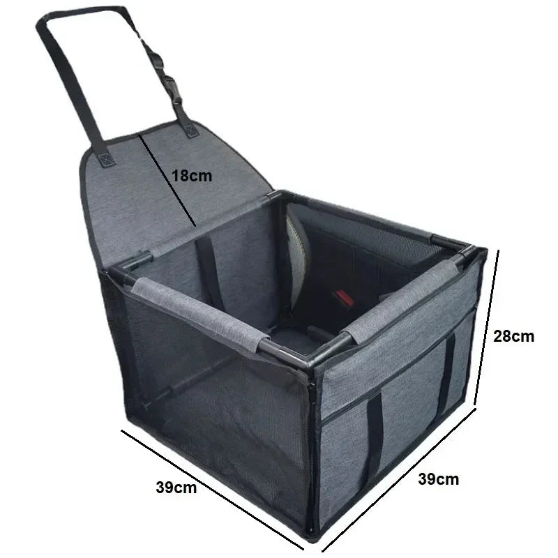 PawVoyage Siège Auto Étanche pour Chien | Sac de Transport & Panier | Pour chiens de petite à moyenne taille | 39×39×27 cm
