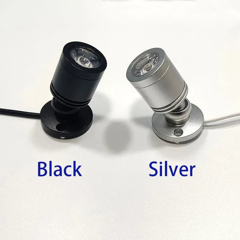 Mini Spot LED LuxoDot | 1W/3W | Projecteur USB pour vitrines & déco | Blanc chaud & froid | Boîtier en aluminium